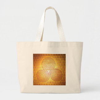 Bolso De Tela Gigante Laberinto espiral triple