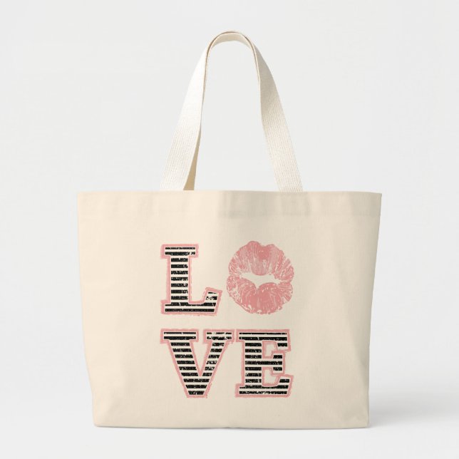 Bolso De Tela Gigante Labios del amor (Frente)