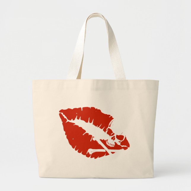 Bolso De Tela Gigante labios venenosos (Frente)