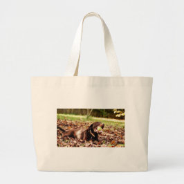 Bolso De Tela Gigante Labrador de chocolate jugando con bolas
