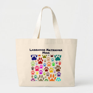 Bolso De Tela Gigante Labrador Recuperador Mamá Perro Pintas