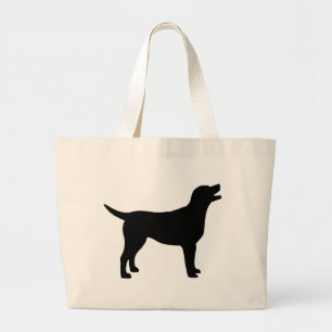 Bolso De Tela Gigante Labrador retriever (en negro)