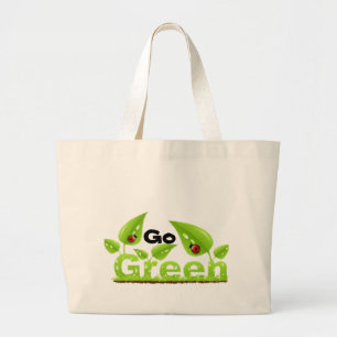 Bolso De Tela Gigante Ladybug Think Green