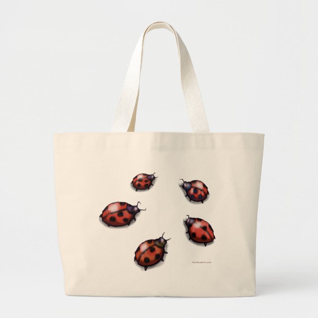 Bolso De Tela Gigante Ladybugs (Frente)