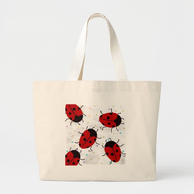 BOLSO DE TELA GIGANTE LADYBUGS (Frente)