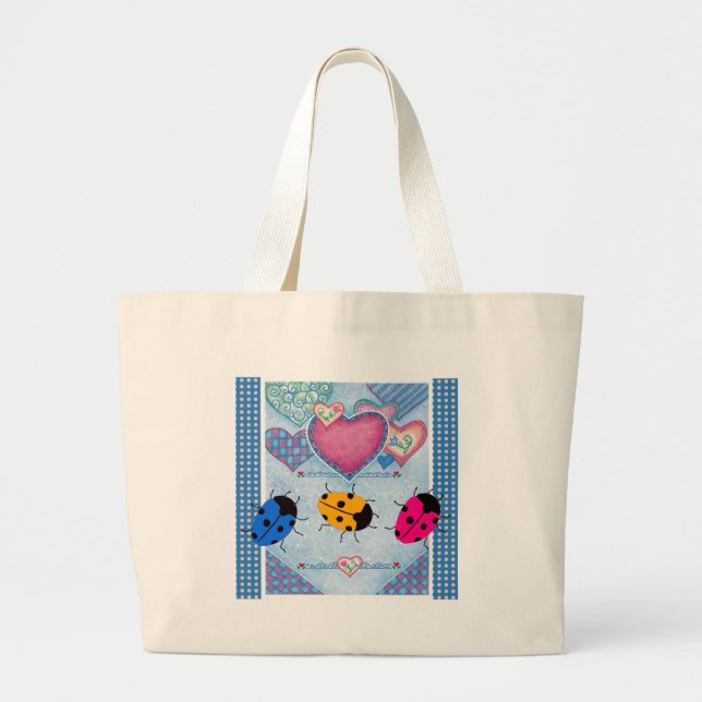 BOLSO DE TELA GIGANTE LADYBUGS (Frente)