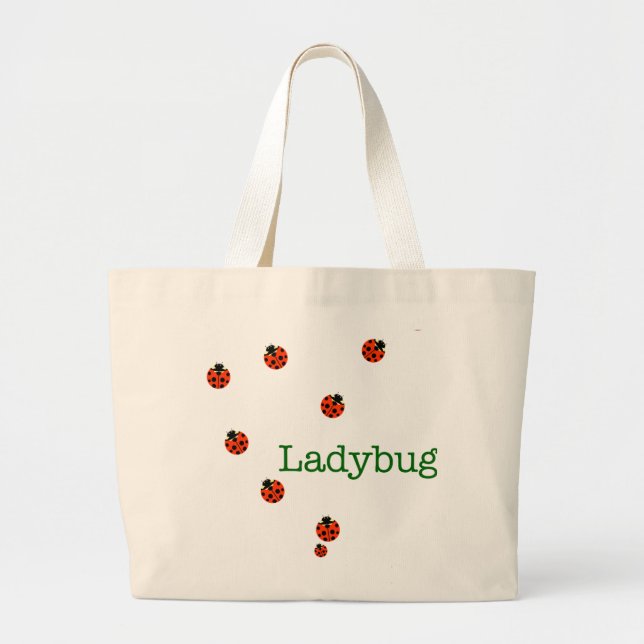 Bolso De Tela Gigante Ladybugs (Frente)