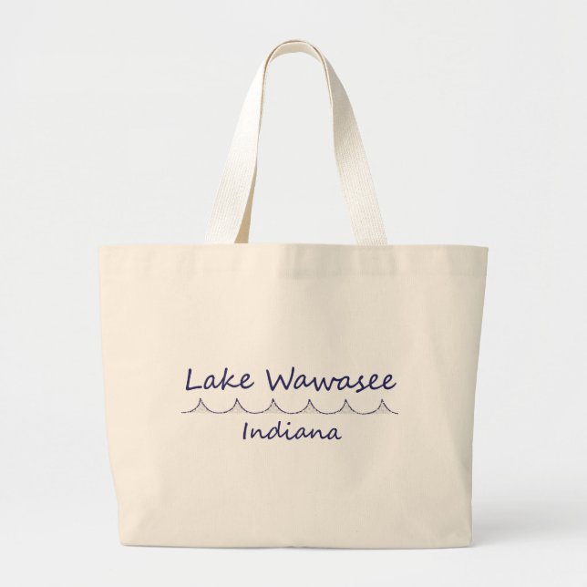 Bolso De Tela Gigante Lago Wawasee, Indiana (Frente)