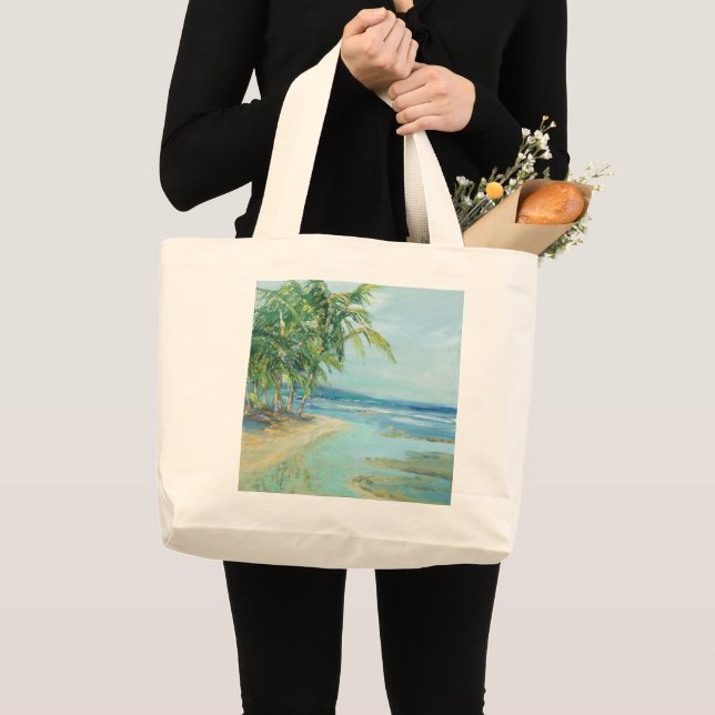 Bolso De Tela Gigante Laguna costera azul (Anverso (producto))