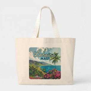 Bolso De Tela Gigante Lahaina Maui Hawaii Beach Coast Retro