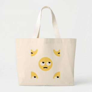 Bolso De Tela Gigante laminación de ojos de emoji