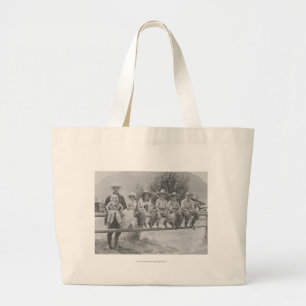Bolso De Tela Gigante Larry Larom con seis niños