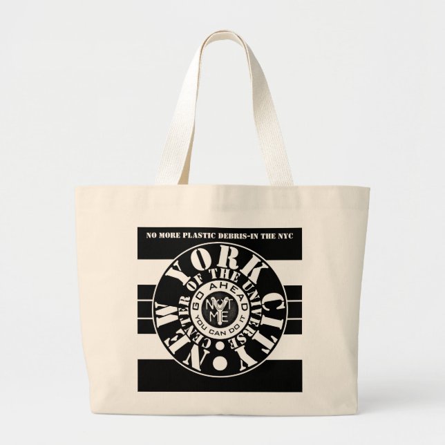 Bolso De Tela Gigante LARRYSTOTES NYCCOU 1a Tote Jumbo (Frente)