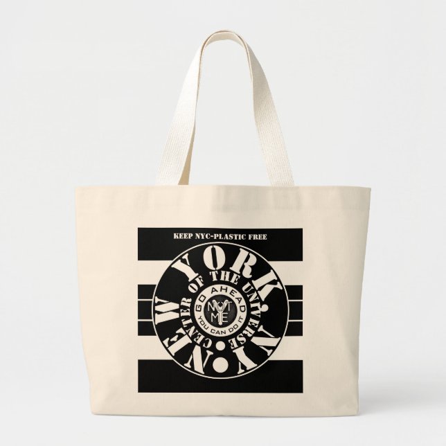 Bolso De Tela Gigante LARRYSTOTES NYCCOU 6a Tote Jumbo (Frente)