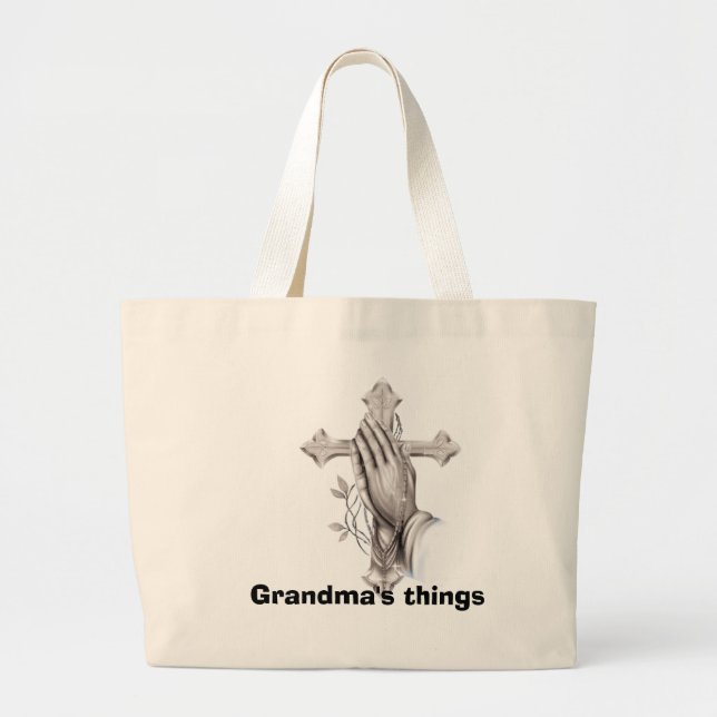 Bolso De Tela Gigante Las cosas de la abuela (Frente)