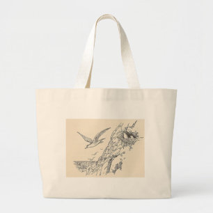 Bolso De Tela Gigante Las gaviotas marinas