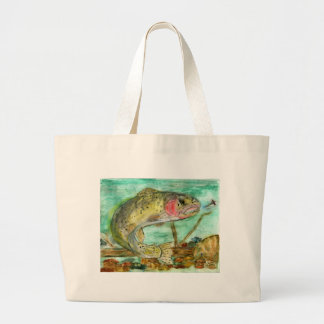Bolso De Tela Gigante Las ilustraciones que ganan de los niños: trucha