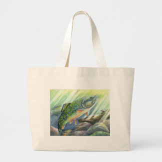 Bolso De Tela Gigante Las ilustraciones que ganan de los niños: trucha