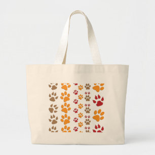 Bolso De Tela Gigante Las impresiones de la pata del perro y del gato