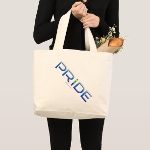 Bolso De Tela Gigante Las letras metálicas de la palabra orgullo de Slip