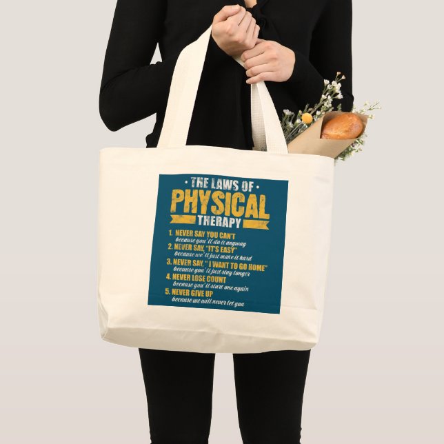 Bolso De Tela Gigante Las leyes del terapeuta físico (Anverso (producto))