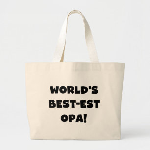 Bolso De Tela Gigante Las mejores camisetas y regalos Opa Black Text del