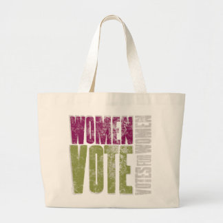 Bolso De Tela Gigante Las mujeres votan Tote / Verde púrpura