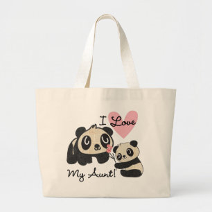 Bolso De Tela Gigante Las pandas I aman a mi tía