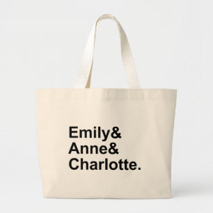 Bolso De Tela Gigante Las tres hermanas bronce Emily Charlotte Anne