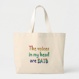 Bolso De Tela Gigante Las voces en mi cabeza son SATB