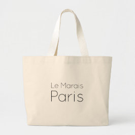 Bolso De Tela Gigante Le Marais, Paris Large Tote Bag