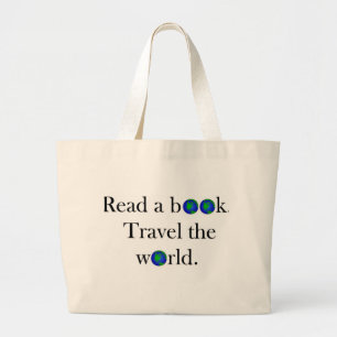 Bolso De Tela Gigante Lea un viaje del libro el mundo