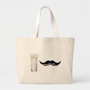 Bolso De Tela Gigante Leche Mustache