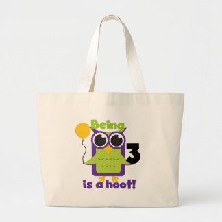 Bolso De Tela Gigante Lechuza Hoot 3er cumpleaños camisetas y regalos