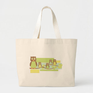 Bolso De Tela Gigante Lechuzas y lechuzas