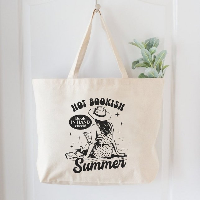 Bolso De Tela Gigante Lector de libros de verano de Hot Bookish (Subido por el creador)