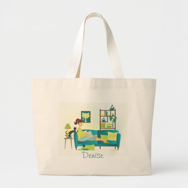 Bolso De Tela Gigante Lectura (Frente)