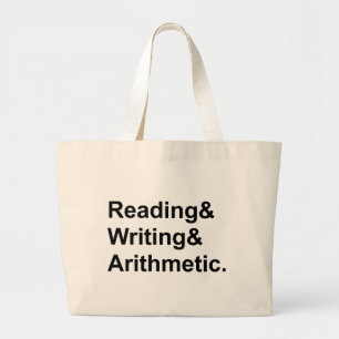 Bolso De Tela Gigante Lectura Escritura Aritmética Las 3 R de la Escue