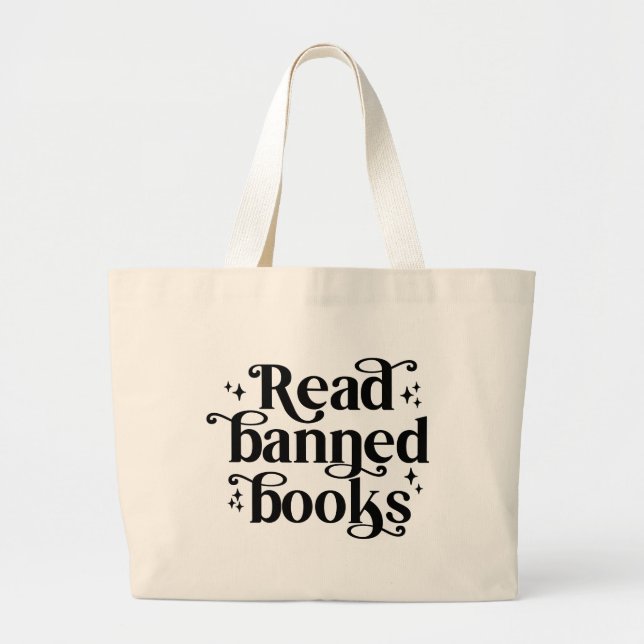 Bolso De Tela Gigante Leer libros prohibidos leyendo libros de Lover (Frente)