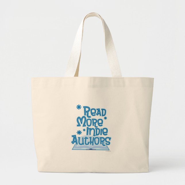 Bolso De Tela Gigante Leer más autores independientes que escriben eslóg (Frente)