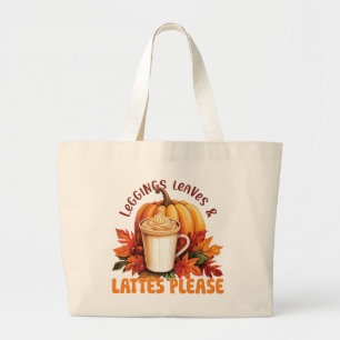 Bolso De Tela Gigante Leggencias, hojas y latas por favor - Estética de