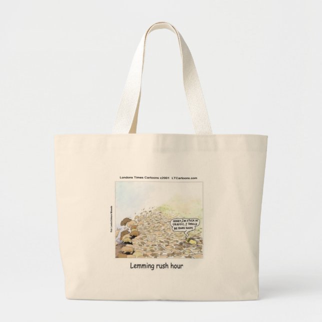 Bolso De Tela Gigante Lemmings Rush Hour Funny (Frente)