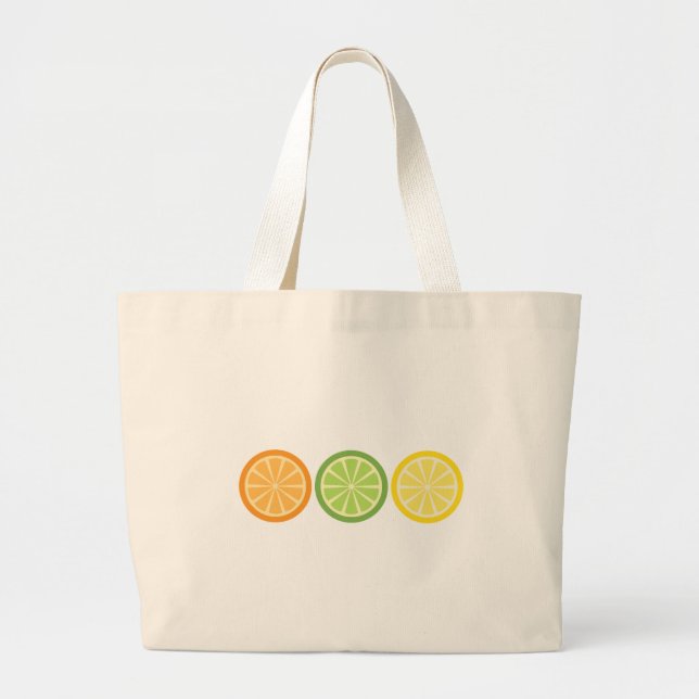 Bolso De Tela Gigante Lemon Lime Naranja (Frente)