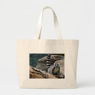 Bolso De Tela Gigante Lemur atado anillo