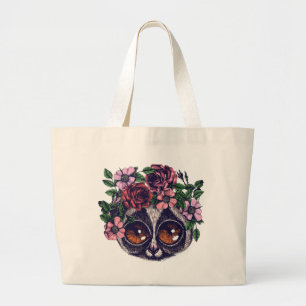 Bolso De Tela Gigante Lemur floral dulce