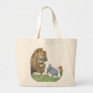 Bolso De Tela Gigante León y los regalos cristianos de cordero