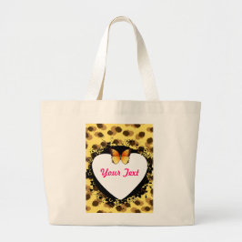Bolso De Tela Gigante Leopard Printed Heard y Butterfly