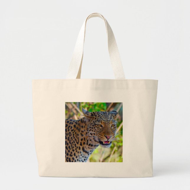 Bolso De Tela Gigante Leopardo localizado (Frente)