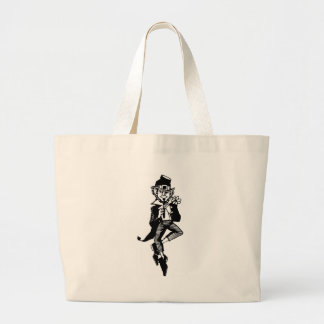 Bolso De Tela Gigante Leprechaun con flauta