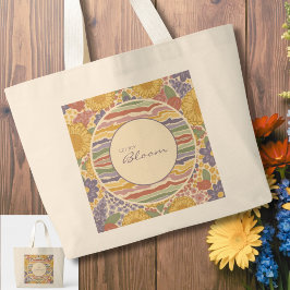 Bolso De Tela Gigante Let Joy Bloom – Personalized Floral Tote Bag 